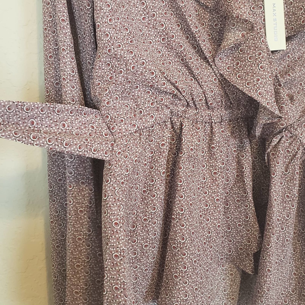 Max Studio Ruffle Front Faux Wrap Top - Picture 5 of 11